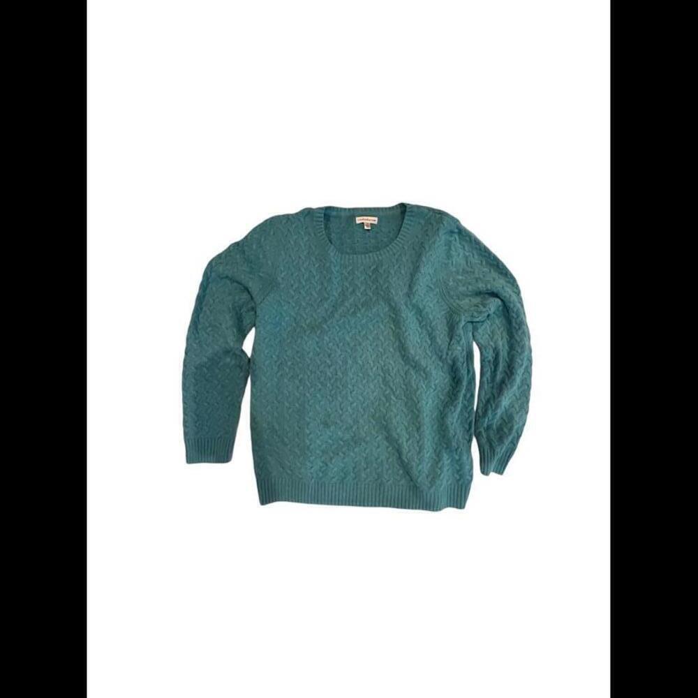Croft & Barrow Women's Teal Cable Knit Sweater Size L